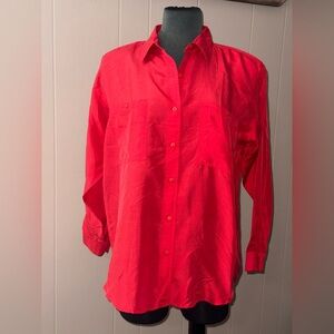 Vintage 100% Silk • Silk Mist Button Down Blouse